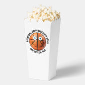 10 Custom Basketbal BLAUWE OGEN Happy Face Popcorn Bedankdoosjes (Popped)
