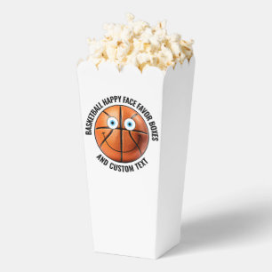 10 Custom Basketbal BLAUWE OGEN Happy Face Popcorn Bedankdoosjes