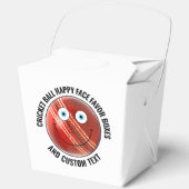 10 Custom Cricket Theme Party BLUE EYES Happy Face Bedankdoosjes (Voorkant)