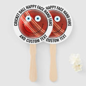 10 Custom Cricket Theme Party BLUE EYES Happy Face Handwaaier (Voorkant en achterkant)