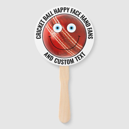 10 Custom Cricket Theme Party BLUE EYES Happy Face Handwaaier (Voorkant)