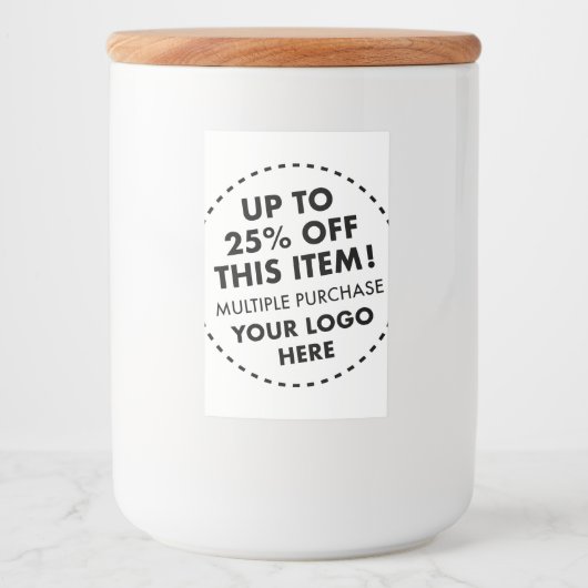 10 Custom Food Container Labels 25% OFF Bulk Kopen Voedselcontainer Etiket (Voorkant)