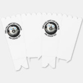 10 Custom Pool 8 Ball BLUE EYES Happy Face Popcorn Bedankdoosjes (Ongevouwen)