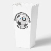 10 Custom Voetbal BLUE EYES Happy Face Popcorn Bedankdoosjes (Achterkant)