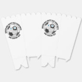 10 Custom Voetbal BLUE EYES Happy Face Popcorn Bedankdoosjes (Ongevouwen)