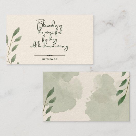 10 dagen van de Schrift Verse Kaarten | Matteüs 5: Contactkaartje (Voorkant / Achterkant)