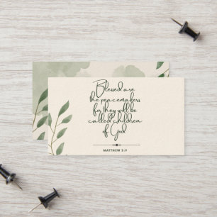 10 dagen van de Schrift Verse Kaarten   Matteüs 5: Contactkaartje