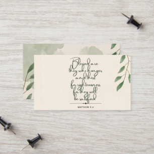 10 dagen van de Schrift Verse Kaarten   Matteüs 5: Contactkaartje