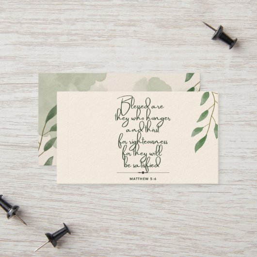 10 dagen van de Schrift Verse Kaarten | Matteüs 5: Contactkaartje (Voorkant / Achterkant in situ)
