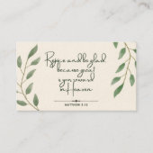 10 dagen van de Schrift Verse Kaarten | Matteüs 5: Contactkaartje (Voorkant)