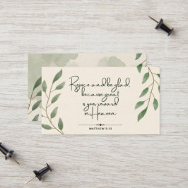 10 dagen van de Schrift Verse Kaarten | Matteüs 5: Contactkaartje