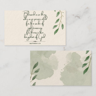 10 dagen van de Schrift Verse Kaarten   Matteüs 5: Contactkaartje