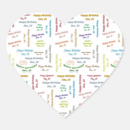 10 december, Sticker op zaterdag (Voorkant)