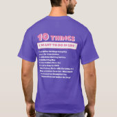 10 dingen t-shirt (Achterkant)