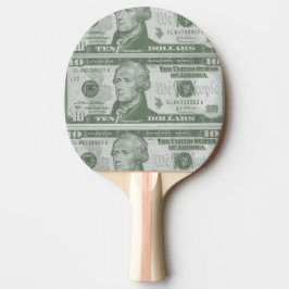 10-dollarbiljet Ping Pong Paddle Tafeltennisbatje