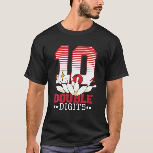 10 Double Digits - 10Th Birthday Boy Funny Kids Bo T-shirt (Voorkant)