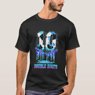 10 Dubbele Cijfers 10e Verjaardag Jongen Voetbal I T-shirt