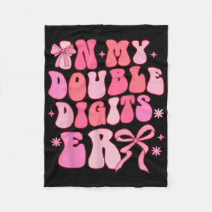 10 dubbele cijfers 10e verjaardag meisje Coquette Fleece Deken
