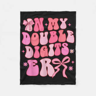 10 dubbele cijfers 10e verjaardag meisje Coquette  Fleece Deken