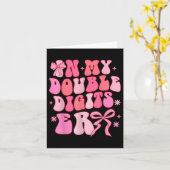 10 dubbele cijfers 10e verjaardag meisje Coquette Kaart (Gele Bloem)