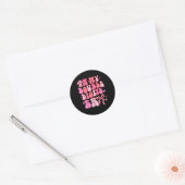 10 dubbele cijfers 10e verjaardag meisje Coquette  Ronde Sticker (Envelop)