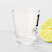 10 e verjaardag foto vetgedrukte brief kinder naam shot glas (Links)