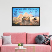 10 Egyptische vlaggen - Engels en Hebreeuws Canvas Afdruk (Insitu (Woonkamer))