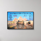 10 Egyptische vlaggen - Engels en Hebreeuws Canvas Afdruk (Voorkant)