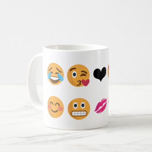 10 emoji koffiemok (Voorkant links)