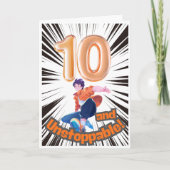 10 en onstoppelijke verjaardagskaart kaart (Voorkant)