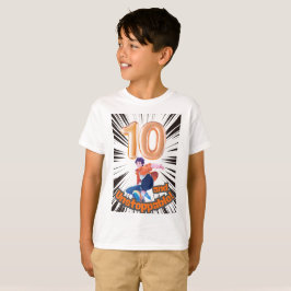 10 en onstuitbare jongens verjaardag t-shirt