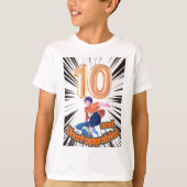 10 en onstuitbare jongens verjaardag t-shirt (Voorkant)