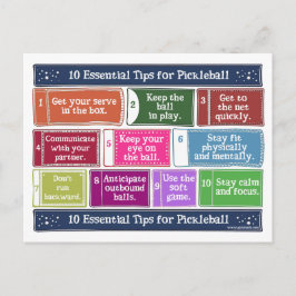 10 Essential Tips for Pickleball Briefkaart