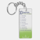 10 essentiële onderdelen en Mission Statement Sleutelhanger (Voorkant Links)