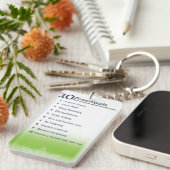 10 essentiële onderdelen en Mission Statement Sleutelhanger (Voorkant Rechts)