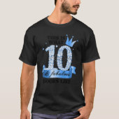 10 & Fabulous I Blue White Party Group Candid Phot T-shirt (Voorkant)