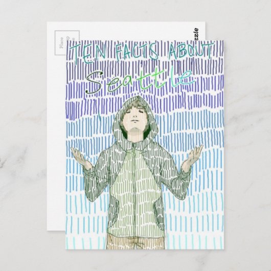 10 Feiten over Seattle Briefkaart (Voorkant / Achterkant)