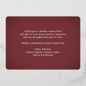 10 Foto Bourgondië Vrolijk Kerstfeest Moderne Coll Folie Feestdagenkaart (Achterkant)