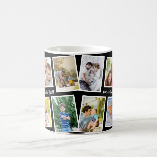 10 Foto Collage Black en White Persoonlijke pap Koffiemok (Center)