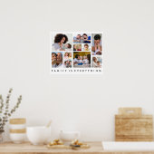 10 Foto Collage Familie Is Alles Citaat Wit Poster (Keuken)