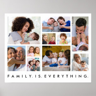 10 Foto Collage Familie Is Alles Citaat Wit Poster
