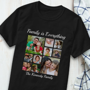 10 Foto Collage Familie Is Alles Familienaam T-shirt