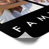 10 Foto Collage Familie Is Alles Zwart Citaat Poster (Hoek)