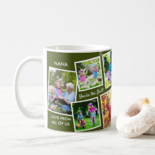 10 foto collage groene persoonlijke Nona Koffiemok