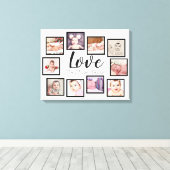 10 Foto Collage Love Family Canvas Afdruk (Insitu (Houten vloer))