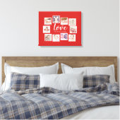 10 Foto Collage Love Family Canvas Afdruk (Insitu (Slaapkamer))