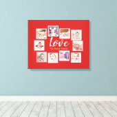 10 Foto Collage Love Family Canvas Afdruk (Insitu (Houten vloer))