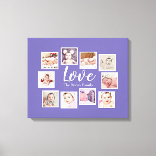 10 Foto Collage Love Family Canvas Afdruk