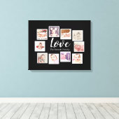 10 Foto Collage Love Family Canvas Afdruk (Insitu (Houten vloer))