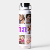 10 Foto Collage Love You Nana Bold Multicolored Waterfles (Achterkant)